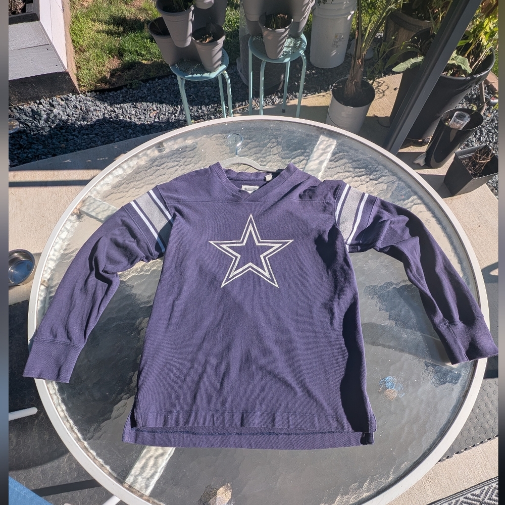 Dallas Cowboys V-Neck Long Sleeve Shirt Women's- Read Description